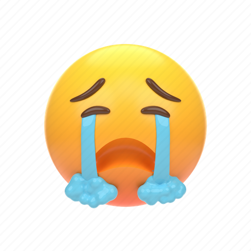 Emoji, emoticon, sticker, face, crying, sad, unhappy 3D illustration - Download on Iconfinder