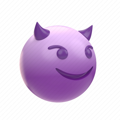 Emoji, emoticon, sticker, face, devil, evil, smile 3D illustration - Download on Iconfinder
