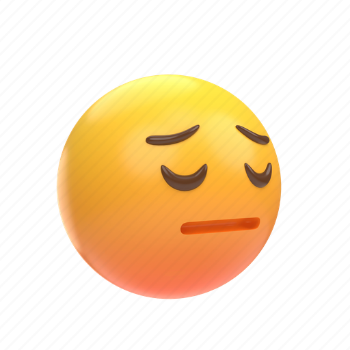 Emoji, emoticon, sticker, face, disappointed, sad, right 3D illustration - Download on Iconfinder