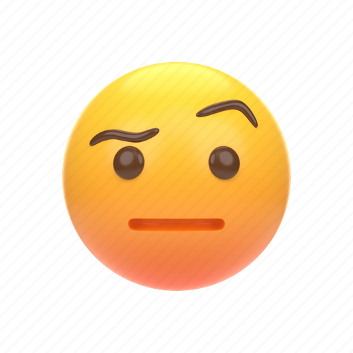 Emoji, emoticon, sticker, face, excuse, me, suspicious 3D illustration - Download on Iconfinder