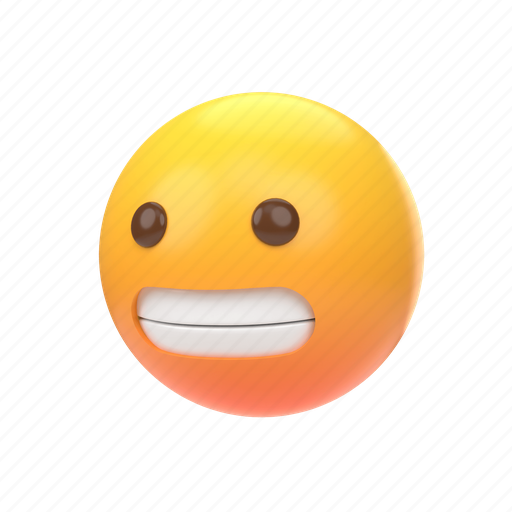 Emoji, emoticon, sticker, face, fake, laugh, smile 3D illustration - Download on Iconfinder