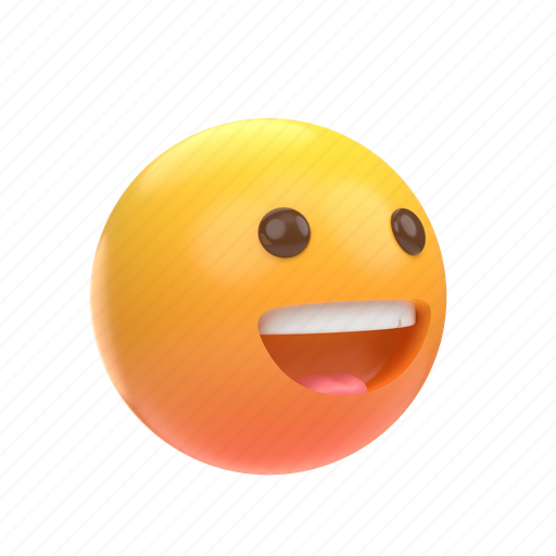 Emoji, emoticon, sticker, face, happy, smile, funny 3D illustration - Download on Iconfinder
