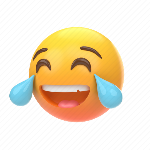 Emoji, emoticon, sticker, face, laughing, crying, laugh 3D illustration - Download on Iconfinder