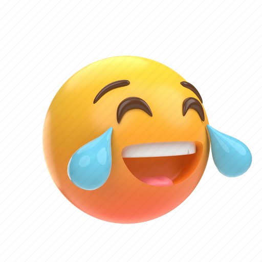 Emoji, emoticon, sticker, face, laughing, crying, laugh 3D illustration - Download on Iconfinder