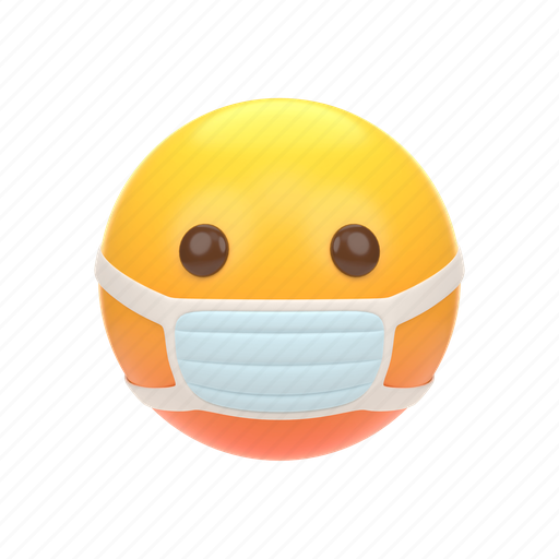 Emoji, emoticon, sticker, face, mask, sick, protection 3D illustration - Download on Iconfinder