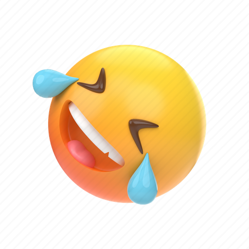 Emoji, emoticon, sticker, face, rofl, laughing, out 3D illustration - Download on Iconfinder