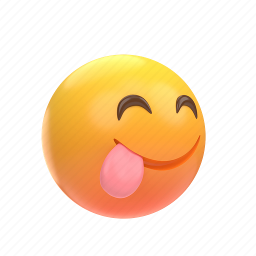Emoji, emoticon, sticker, face, tongue, out, happy 3D illustration - Download on Iconfinder