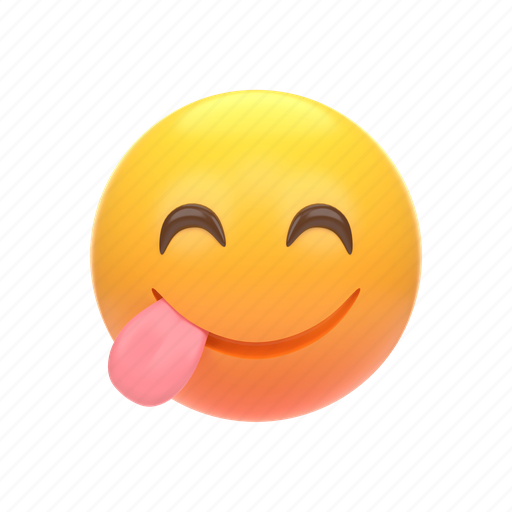 Emoji, emoticon, sticker, face, tongue, out, smile 3D illustration - Download on Iconfinder