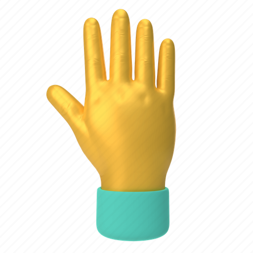 Emoji, emoticon, sticker, gesture, back, hand, yellow 3D illustration - Download on Iconfinder