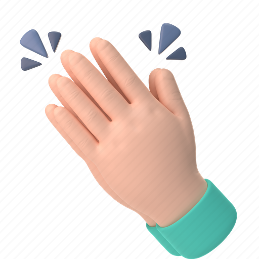 Emoji, emoticon, sticker, gesture, clap, hand, light 3D illustration - Download on Iconfinder