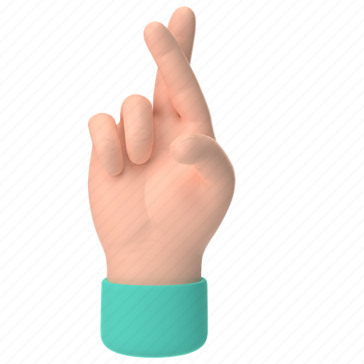 Emoji, emoticon, sticker, gesture, fingers, crossed, light 3D illustration - Download on Iconfinder