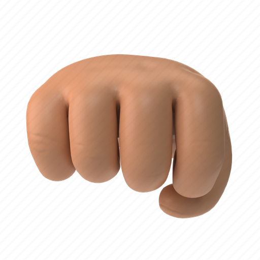 Emoji, emoticon, sticker, gesture, fist, bump, hand 3D illustration - Download on Iconfinder