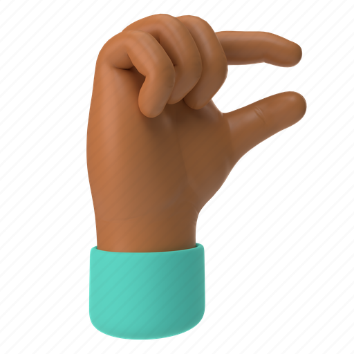 Emoji, emoticon, sticker, gesture, hand, little, bit 3D illustration - Download on Iconfinder
