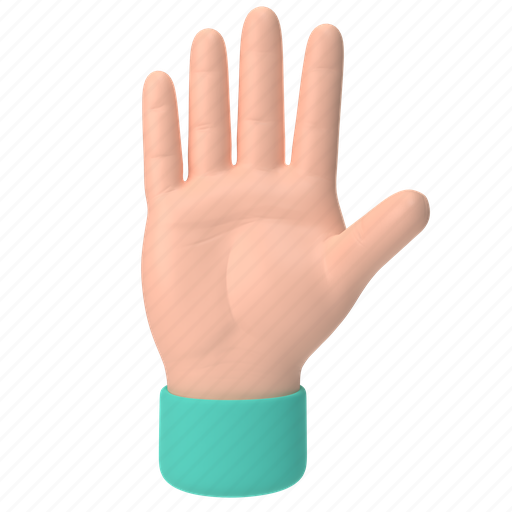 Emoji, emoticon, sticker, gesture, hand, palm, light 3D illustration - Download on Iconfinder