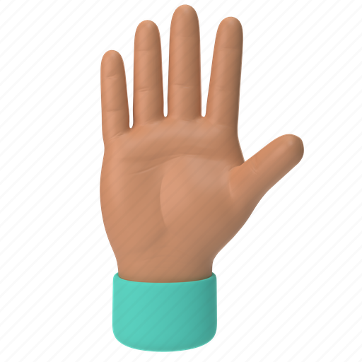 Emoji, emoticon, sticker, gesture, hand, palm, medium 3D illustration - Download on Iconfinder