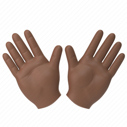 Emoji, emoticon, sticker, gesture, hands, dark 3D illustration - Download on Iconfinder