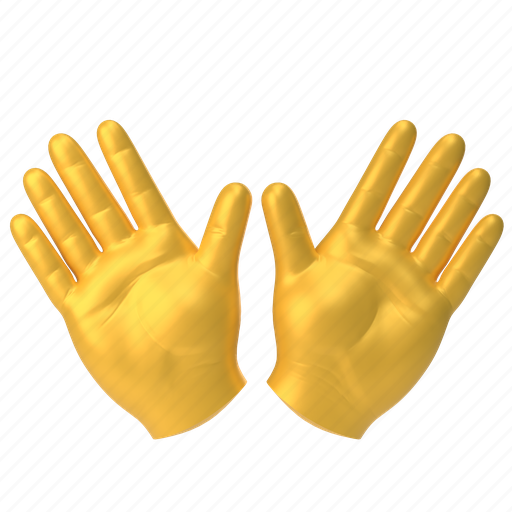Emoji, emoticon, sticker, gesture, hands, yellow 3D illustration - Download on Iconfinder