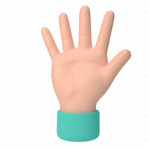 Emoji, emoticon, sticker, gesture, palm, hand, light 3D illustration - Download on Iconfinder