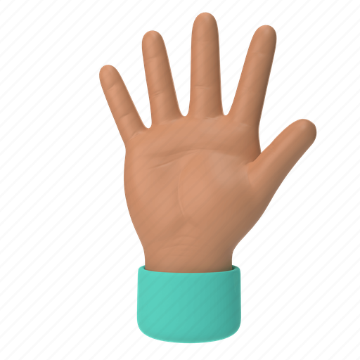 Emoji, emoticon, sticker, gesture, palm, hand, medium 3D illustration - Download on Iconfinder