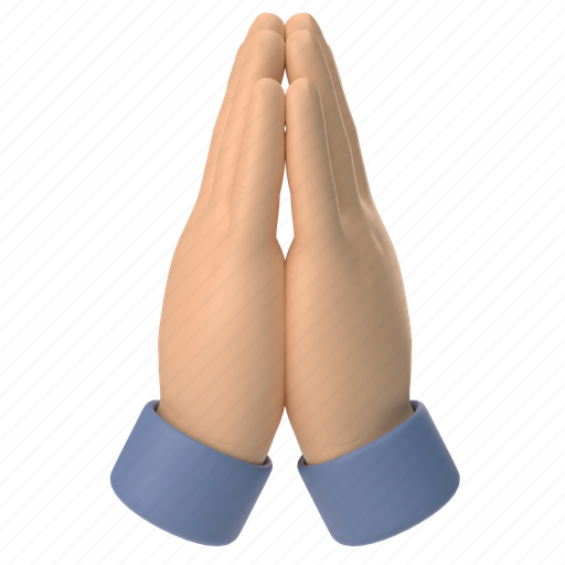 Emoji, emoticon, sticker, gesture, thank, you, pray 3D illustration - Download on Iconfinder