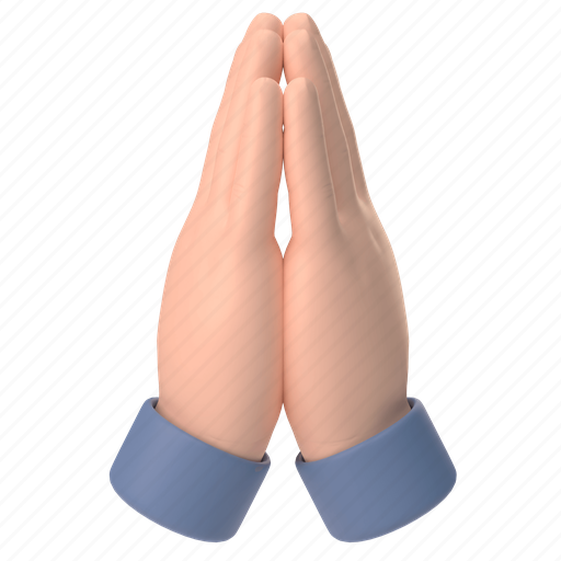 Emoji, emoticon, sticker, gesture, thank, you, pray 3D illustration - Download on Iconfinder