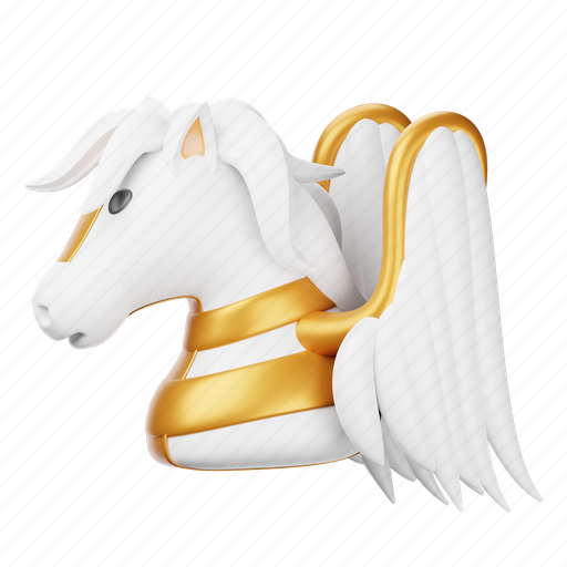 Pegasus, fantasy, mythical, creature, unicorn, legend, fairy 3D illustration - Download on Iconfinder