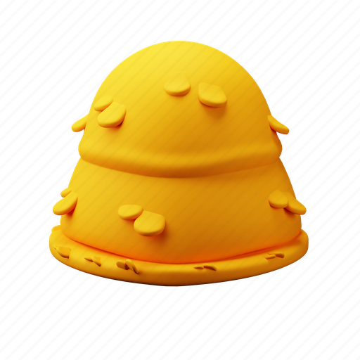 Haystack, stack, yellow, dry, farm, farming 3D illustration - Download on Iconfinder