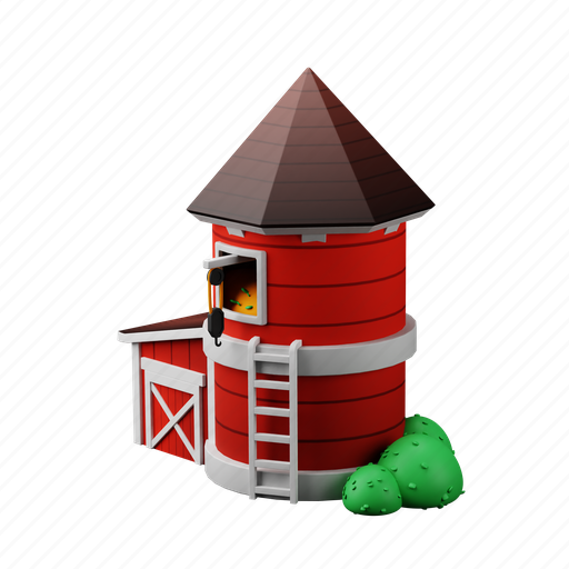 Silo, farm, storage, agriculture, farming, harvest 3D illustration - Download on Iconfinder
