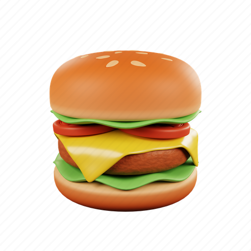 Burger, 3d, ad, american, background, bbq, beef 3D illustration - Download on Iconfinder