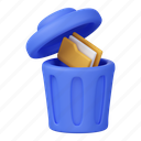 folder, remove, file, data, document, archive, storage, delete, recycle bin 