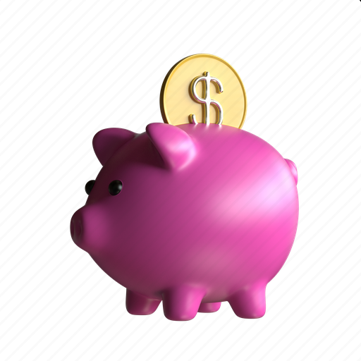 Piggy, bank, saving, money, pig, cash, coin 3D illustration - Download on Iconfinder