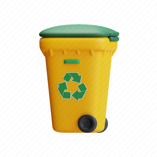 Bin, dustbin, recycle, can, trash, garbage, rubbish 3D illustration - Download on Iconfinder
