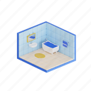 bathroom, interior, bathtub, washing, morning, towel, decoration, bath, mirror