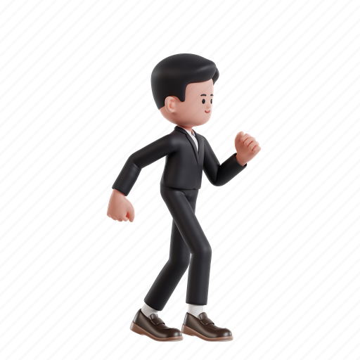 Run, 3d character, 3d illustration, 3d rendering, 3d businessman, formal suit, business suit icon - Download on Iconfinder