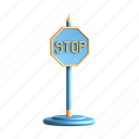 stop, sign, way, road, path, direction