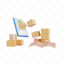 3d, illustration, delivery, package, box, parcel, pack, render, deliver 