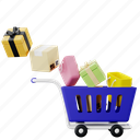 shopping, e-commerce, sale, market, store, cart, gift box, parcel, bag 