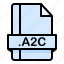 a2c, file, file extension, file format, file type 