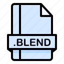 blend, file, file extension, file format, file type