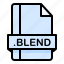 blend, file, file extension, file format, file type 