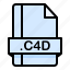 c4d, file, file extension, file format, file type 