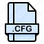 cfg, file, file extension, file format, file type 