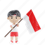 august, indonesian, character, independence, cartoon, kid, celebration, boy, male 