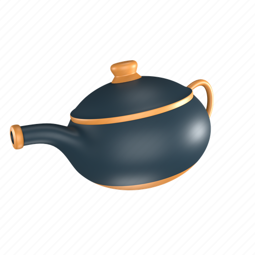 Teapot, 3d, asian, background, barista, beverage, boil 3D illustration - Download on Iconfinder