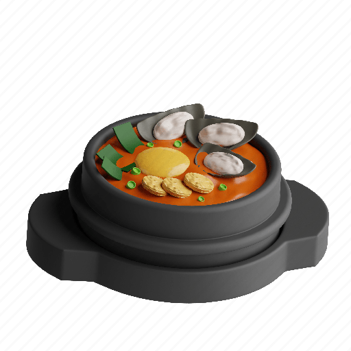 Sundubu, jjigae, korean food, asian food, traditional 3D illustration - Download on Iconfinder