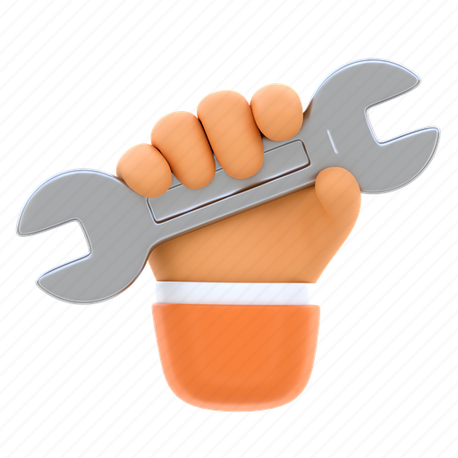 Hand, with, wrench, tools, service, settings, work icon - Download on Iconfinder