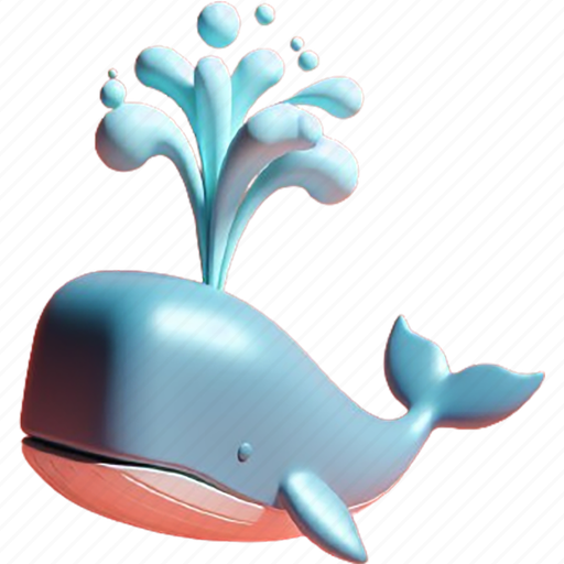 Whale, sea, animal, ocean, water 3D illustration - Download on Iconfinder