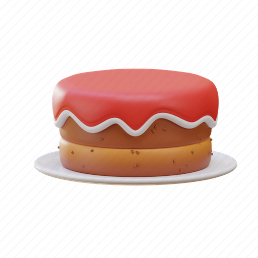Cake, food, sweet, dessert, delicious 3D illustration - Download on Iconfinder