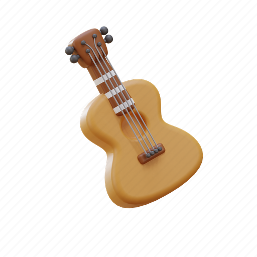 Ukulele, guitar, instrument, sound 3D illustration - Download on Iconfinder