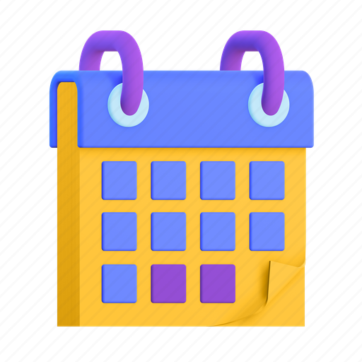 Calendar, date, schedule 3D illustration - Download on Iconfinder